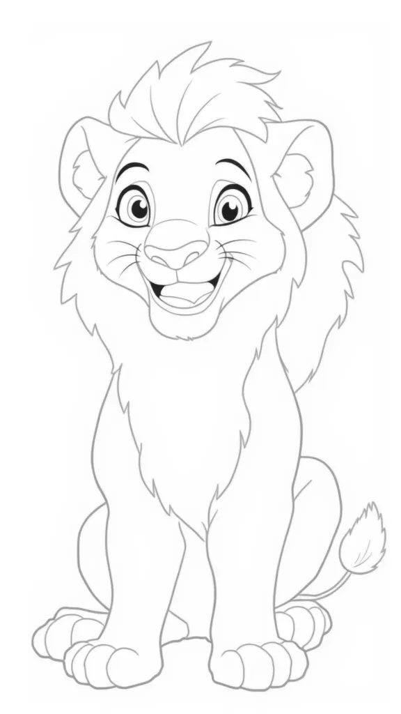 coloriages de lion king simba